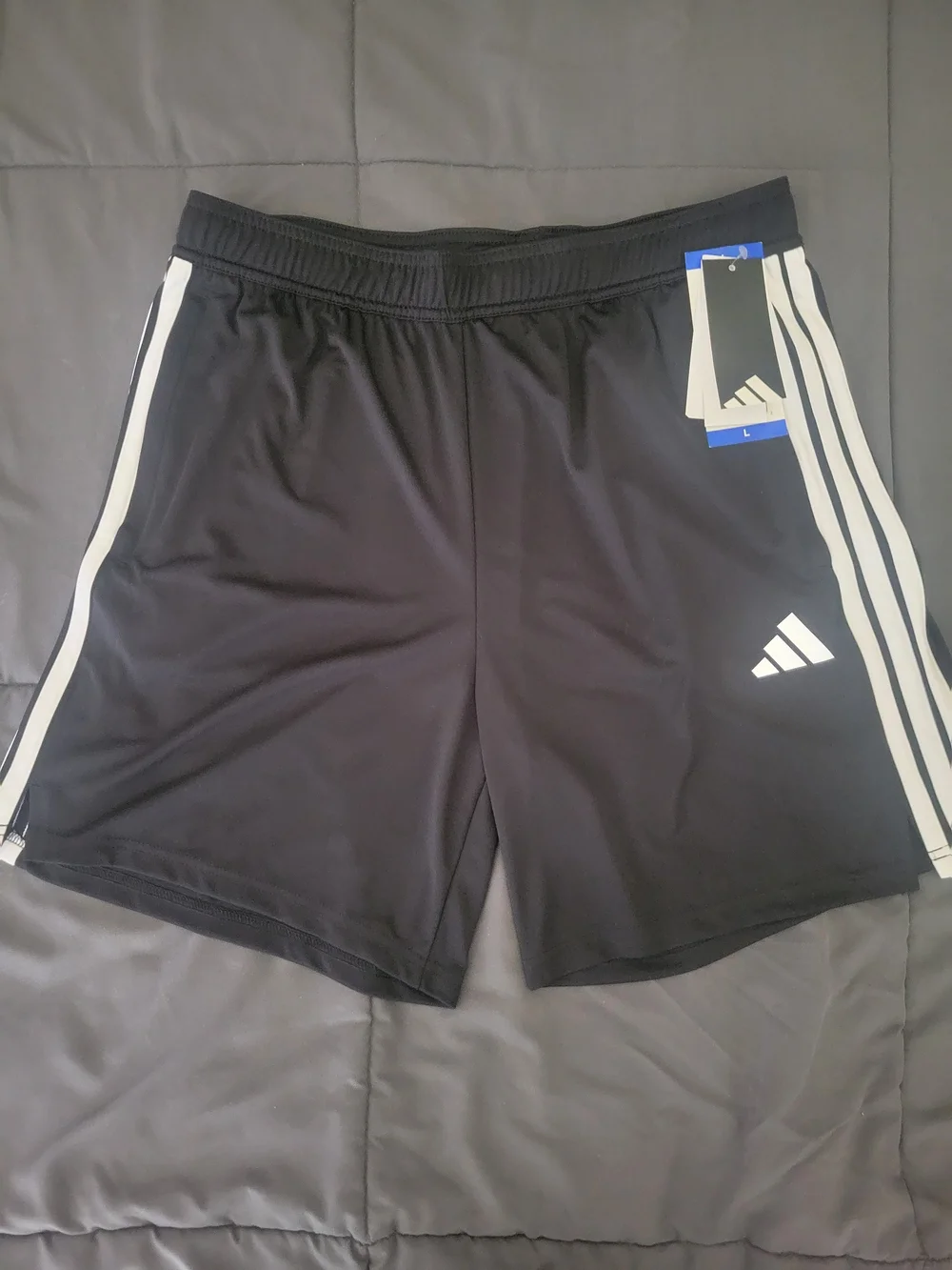 Adidas Men's Black 3-Stripes Athletic Shorts